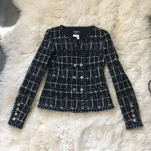 Chanel 2014 Sample Splatter Painted Jacket 38 S